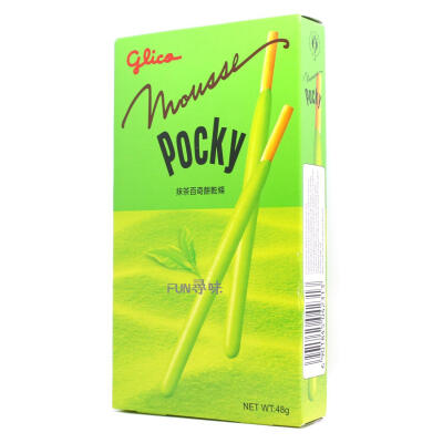 香港休闲零食 格力高 慕思 glico pocky 抹茶百奇饼干条 48g