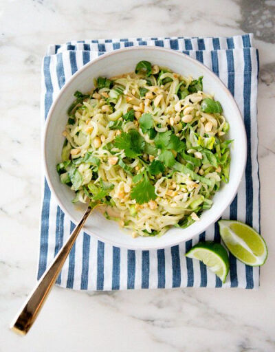 cucumber noodles in peanut sauce - a house in the hills