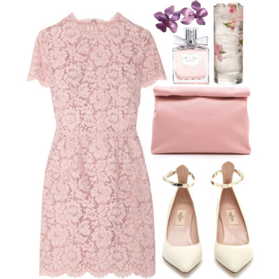 A fashion look from February 2014 featuring Valentino dresses, Valentino pumps and Marie Turnor clutches. Browse and shop related looks.