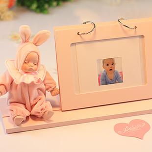 摇头娃娃相框音乐盒 木质 生日礼物 创意 送女生 实用 儿童八音盒