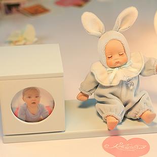 兔娃娃相框笔筒音乐盒 情人节礼物 创意 男孩 儿童音乐盒新年礼物