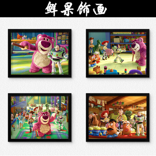 Toy Story 迪斯尼动画玩具总动员儿童房游乐城装饰画挂画