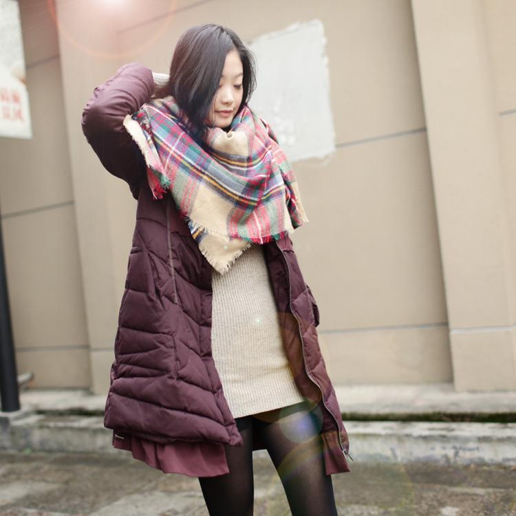 Lookface冬装设计师 形象款 例外风重磅裙摆连帽棉衣