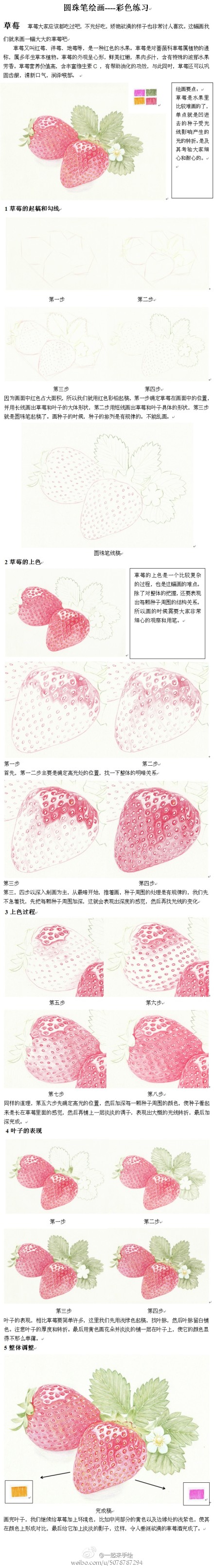 【绘画教程】草莓