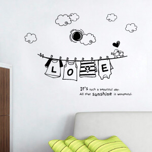 美好的天气 wall sticker 可爱清新卡通儿童房幼儿园贴纸艾薇墙贴