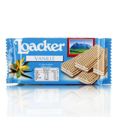 莱家loacker 香草味夹心威化饼干45g 顺丰优选进口食品