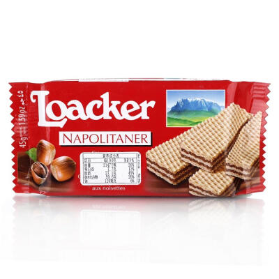 莱家loacker 榛子味夹心威化饼干45g 顺丰优选进口食品