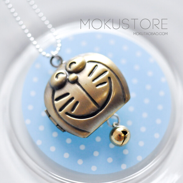 定制 MokuStore●手工●可打开 叮当相框盒 短项链|锁骨链[多拉A梦！]