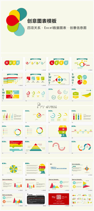 创意图表模板 · 多彩商务通用PPT模板
