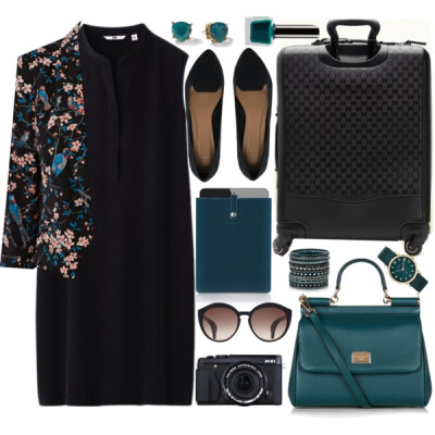 A fashion look from December 2013 featuring Uniqlo dresses, Oasis blazers and ASOS flats. Browse and shop related looks.