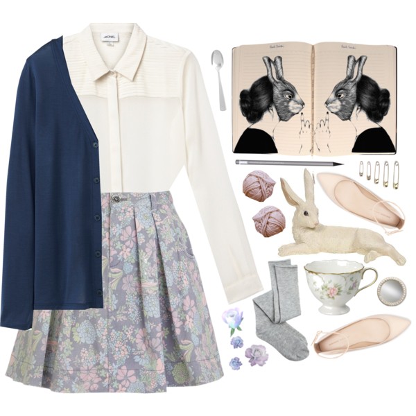 A fashion look from October 2013 featuring Monki blouses, Uniqlo cardigans and MARC BY MARC JACOBS skirts. Browse and shop related looks.