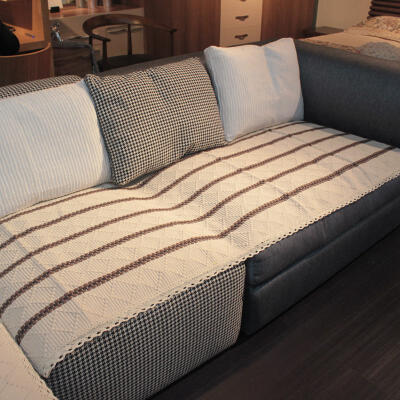 棉线手工沙发毯四季通用布艺沙发垫防滑 简约现代沙发巾时尚百搭
