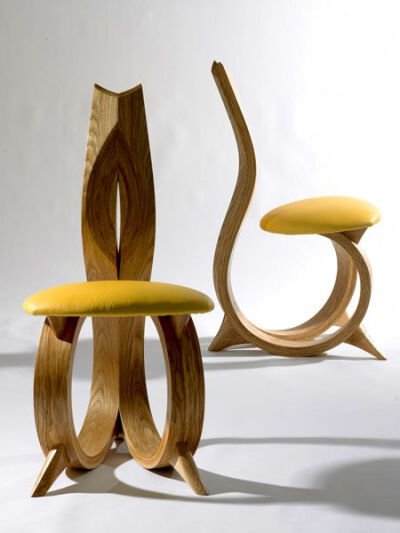 Joseph Walsh designs-Organic figures combined with geometric tables and consoles