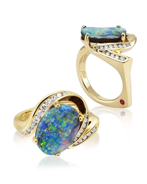 Parle Jewelry Designs Boulder opal ring