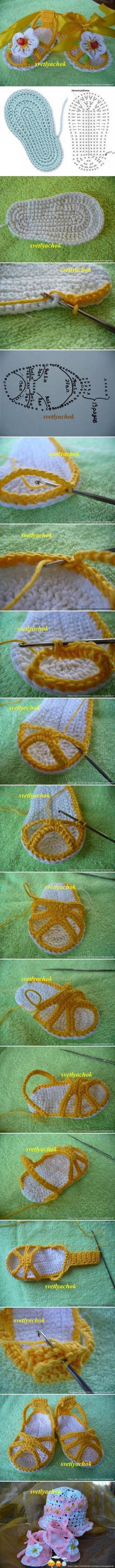 crochet baby shoes