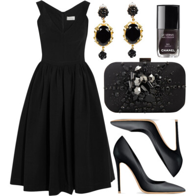 A fashion look from July 2013 featuring Preen dresses, Swarovski clutches and Dolce&amp;amp;Gabbana earrings. Browse and shop related looks.