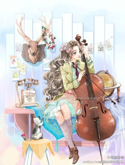 来自插画师 @乐活小黑牙 青春唯美风格作品欣赏~