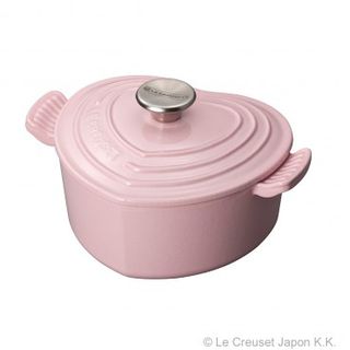 Le Creuset 法国制 珐琅铸铁锅 雪纺粉心形 1.9L