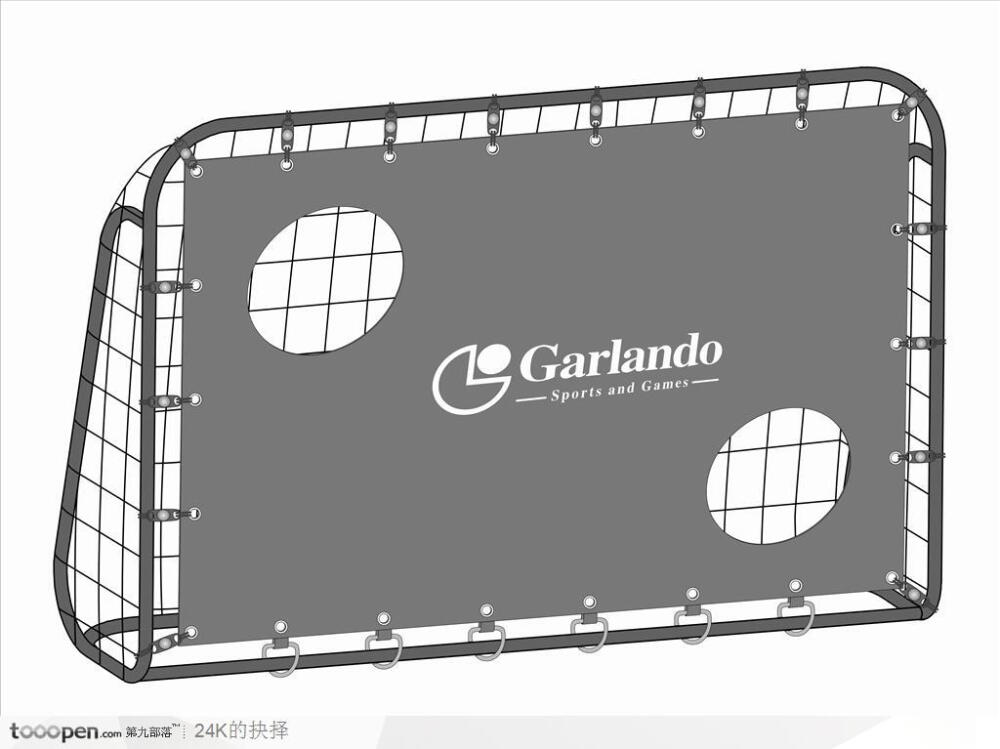 带标靶布的足球门矢量图