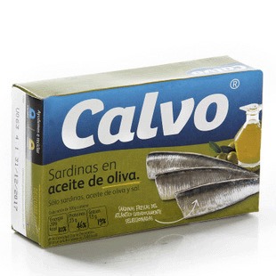 现货 西班牙凯芙橄榄油浸沙丁鱼罐头 115g CALVO SARDINES 进口