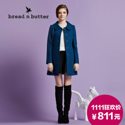 【商场同款】【11-11品牌团】bread n butter羊毛呢长袖大衣外套