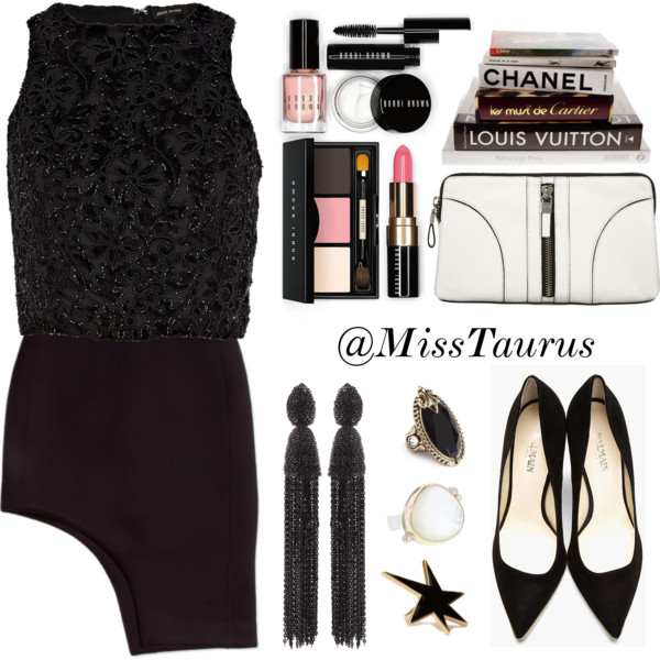 A fashion look from September 2013 featuring River Island tops, Josh Goot skirts and Balmain pumps. Browse and shop related looks.