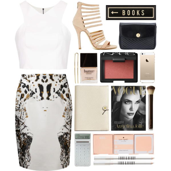 A fashion look from June 2014 featuring Topshop tops, Josh Goot skirts and CÉLINE shoulder bags. Browse and shop related looks.