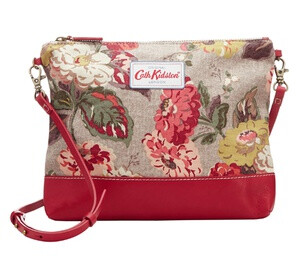 【代购】Cath Kidston 复古红色碎花 斜挎包单肩包的图片