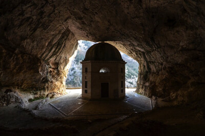 Italy, the clandestine Temple of Valadier is thought to symbolize the Virgin Mary’s Roman Catholic title, “Refugium eccatorum”, meaning “refuge of sinners“…