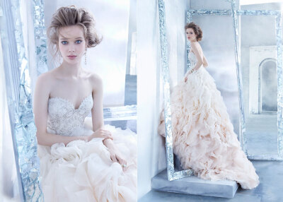 Lazaro Bridal Gowns, wedding dresses Fall 2014 collection.