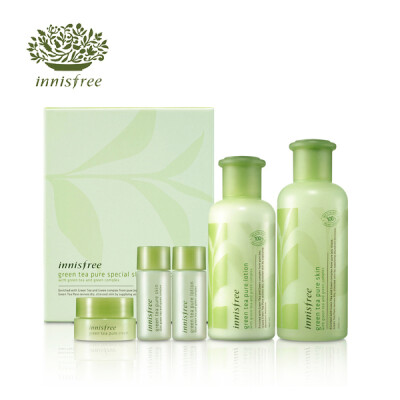 【双11】innisfree/悦诗风吟绿茶精萃保湿套装 韩国补水化妆品乳液爽肤水