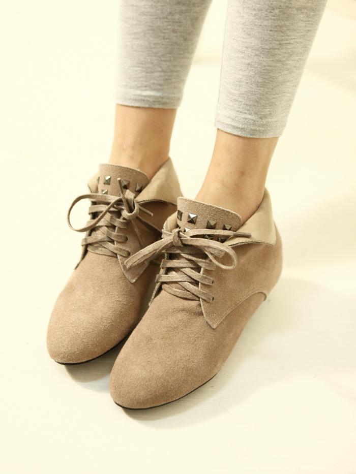 浪漫俄罗斯公主 甜蜜约会翻边系带低跟舒适真皮短靴马丁靴女