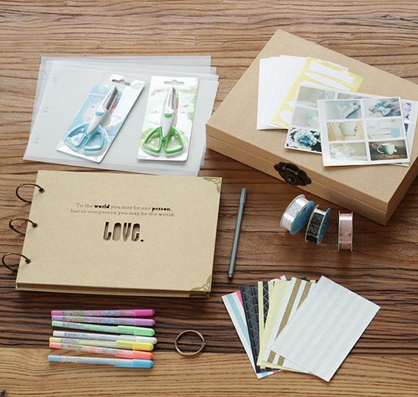 ：LOVE相册套装 手工DIY粘贴式宝宝照片韩国相册薄影集