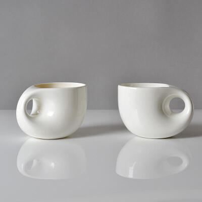 原创设计手工制作骨质瓷茶杯2支