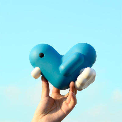 比利时Canar心形鸭子储钱罐储蓄罐 摆件蓝色系 colette推荐