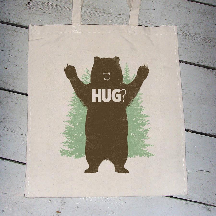 熊 bear 动物原创小清新环保袋帆布包文艺复古手提单肩购物女大包