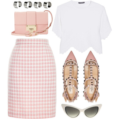 A fashion look from February 2014 featuring Alexander McQueen, pencil skirt and flat shoes. Browse and shop related looks.