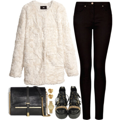 A fashion look from October 2013 featuring H&amp;amp;M, slim fit jeans and black booties. Browse and shop related looks.