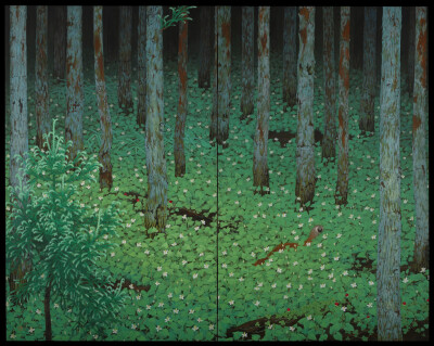 Forest by Katayama Bokuyo, 1928