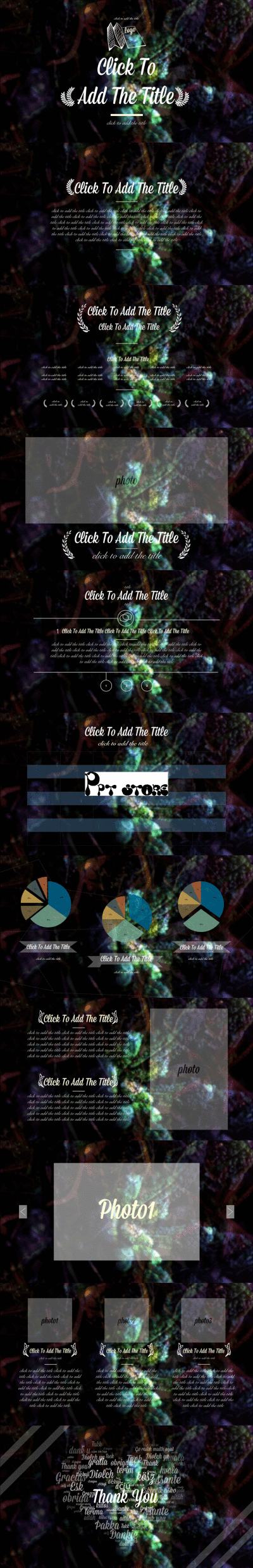 迷幻叶子KEYNOTE模板