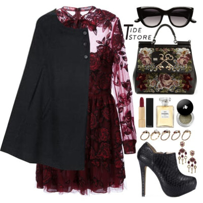 A fashion look from November 2014 featuring floral dress, trench coat and fancy footwear. Browse and shop related looks.