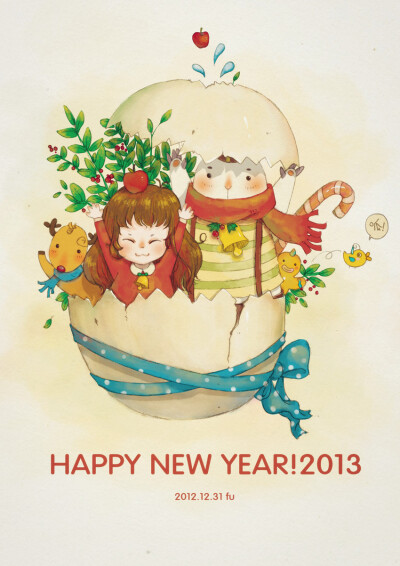 Happy New Year!2013-什么是雪米粒__涂鸦王国