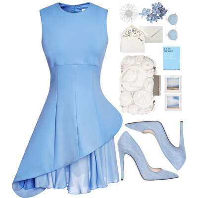 A fashion look from August 2014 featuring mini dress, high heels stilettos and white box clutch. Browse and shop related looks.