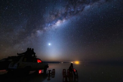 今日视觉 | “天空之镜”乌尤尼盐沼在夜晚变成了“星空之镜” …