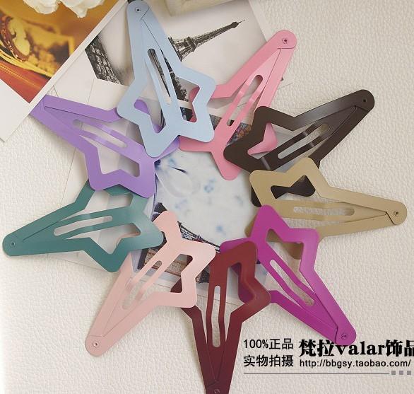 梵拉饰品超多色大号星星BB夹日韩流行边夹发饰亏本