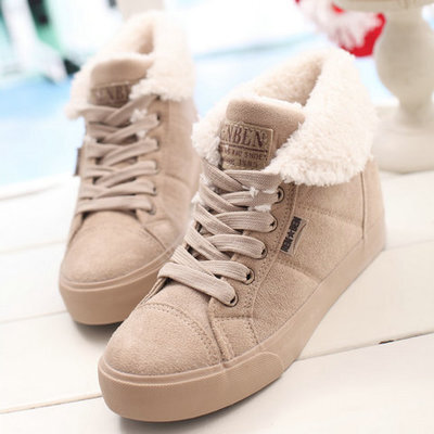 【包邮】保暖内增高短筒棉鞋