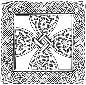 Celtic Knots 凯尔特结 图案，这种绳结式的图案出现在大概公元450年，象征着无限与永恒，常常被装饰在墓地的十字架上。