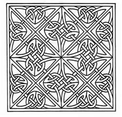 Celtic Knots 凯尔特结 图案，这种绳结式的图案出现在大概公元450年，象征着无限与永恒，常常被装饰在墓地的十字架上。
