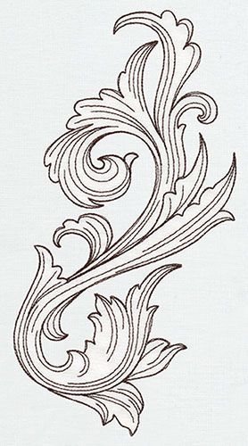 “阿堪萨斯”（acanthus）的花纹，在西方装饰艺术中常常用到一个图案，带着叶片的形状，卷曲而柔美的线条，至今仍是众多艺术家的宠儿。
