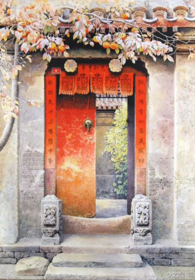 旧日时光里的老北京，温情又苍凉。by 画家黄有维